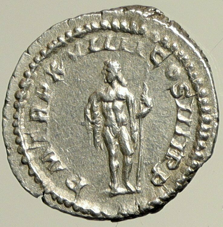 CARACALLA Rome Authentic Ancient Silver Roman DENARIUS Coin ZEUS Regalia i101452