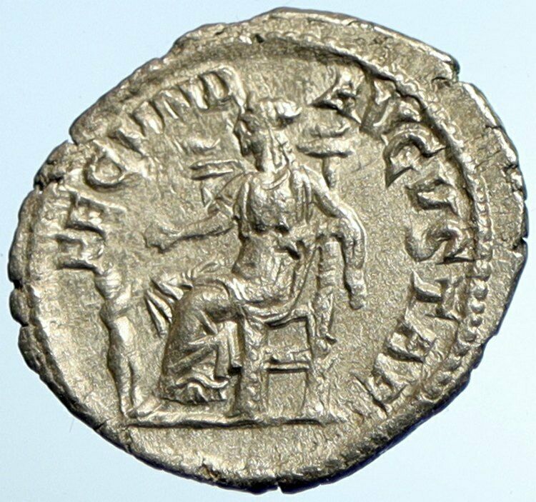 JULIA MAMAEA 232AD Authentic Ancient Silver Roman Coin Fertility Goddess i104723