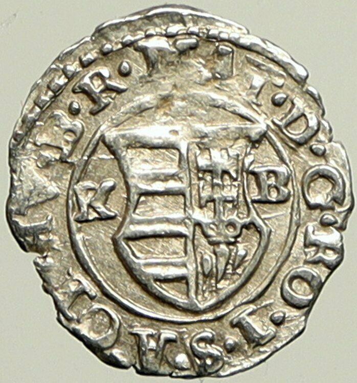 1618 KB HUNGARY King Matyas Matthias II Madonna Child Silver Denier Coin i101396