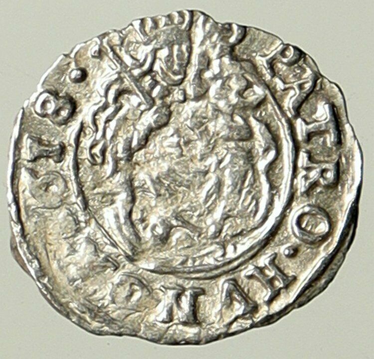 1618 KB HUNGARY King Matyas Matthias II Madonna Child Silver Denier Coin i101390