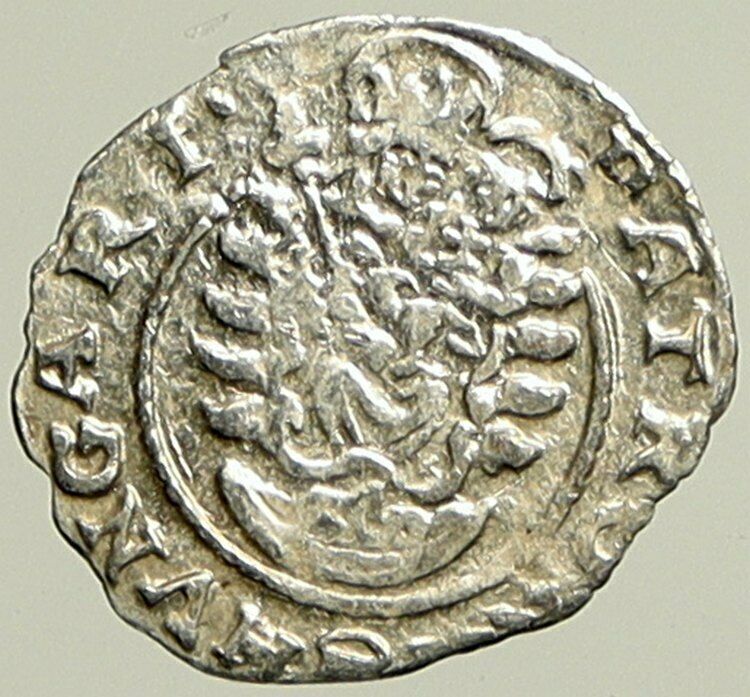 1610 KB HUNGARY King Matyas Matthias II Madonna Child Silver Denier Coin i101401