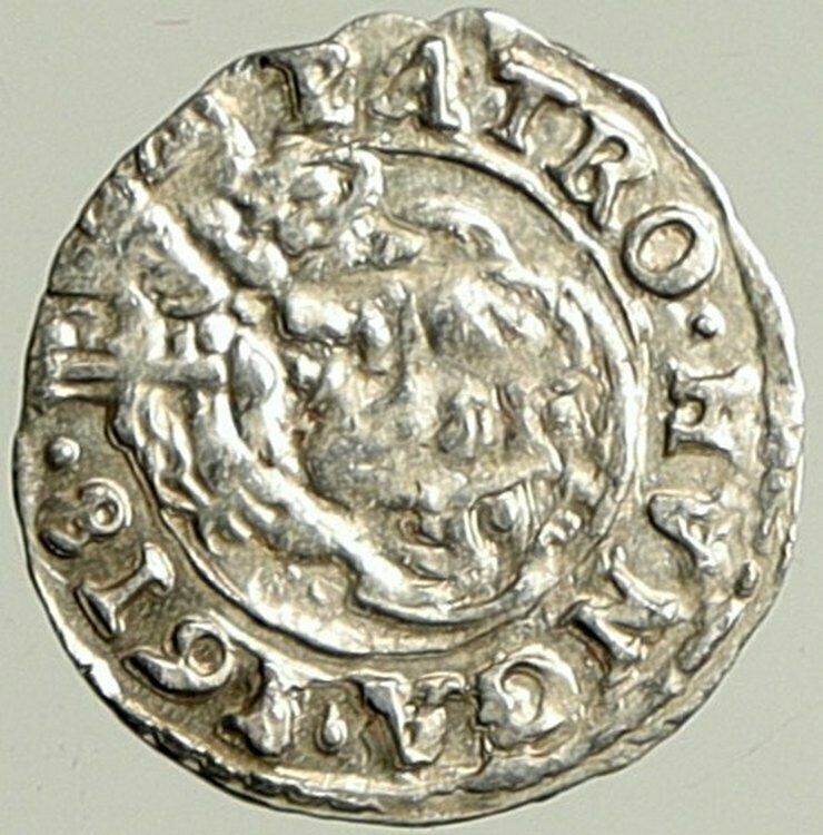 1618 KB HUNGARY King Matyas Matthias II Madonna Child Silver Denier Coin i101389