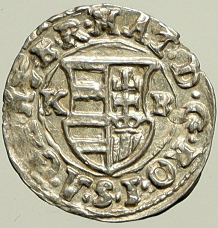 1620 KB HUNGARY King Matyas Matthias II Madonna Child Silver Denier Coin i101399