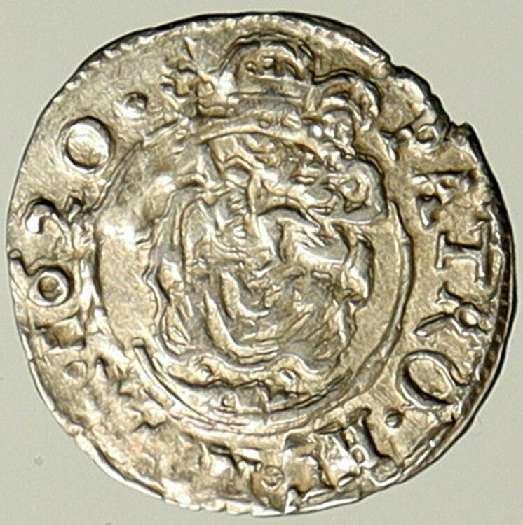 1620 KB HUNGARY King Matyas Matthias II Madonna Child Silver Denier Coin i101399