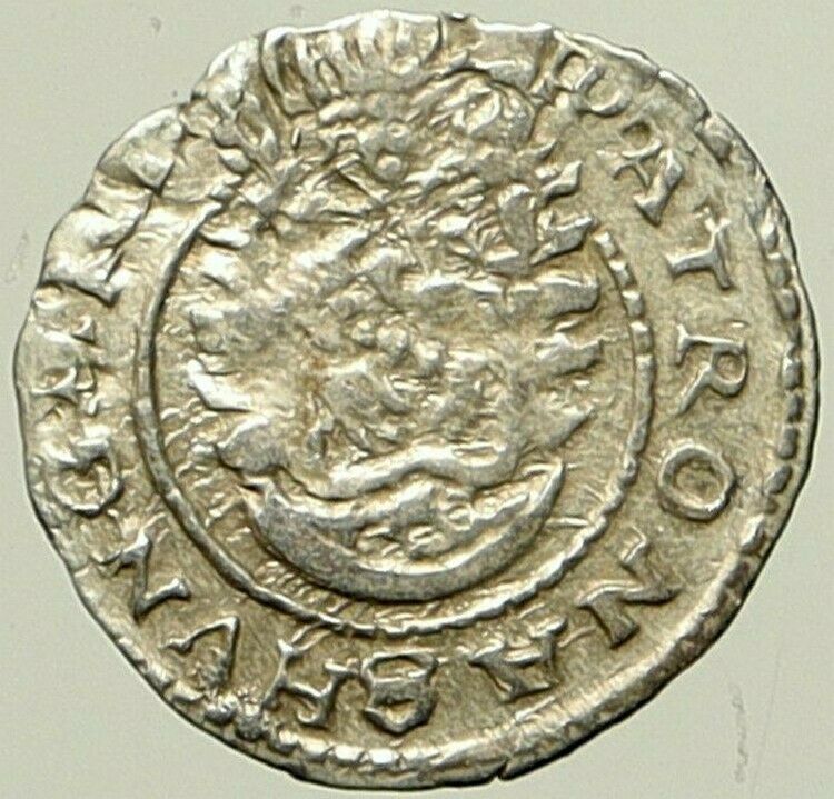 1620 KB HUNGARY King Matyas Matthias II Madonna Child Silver Denier Coin i101400