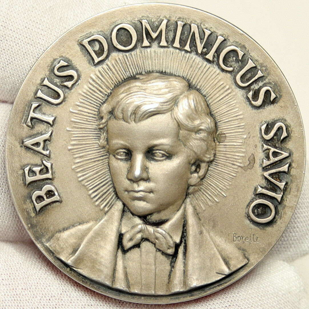 ITALY Saint JOHN Giovanni BOSCO Christian RELIGIOUS Silver Italian Medal i101015