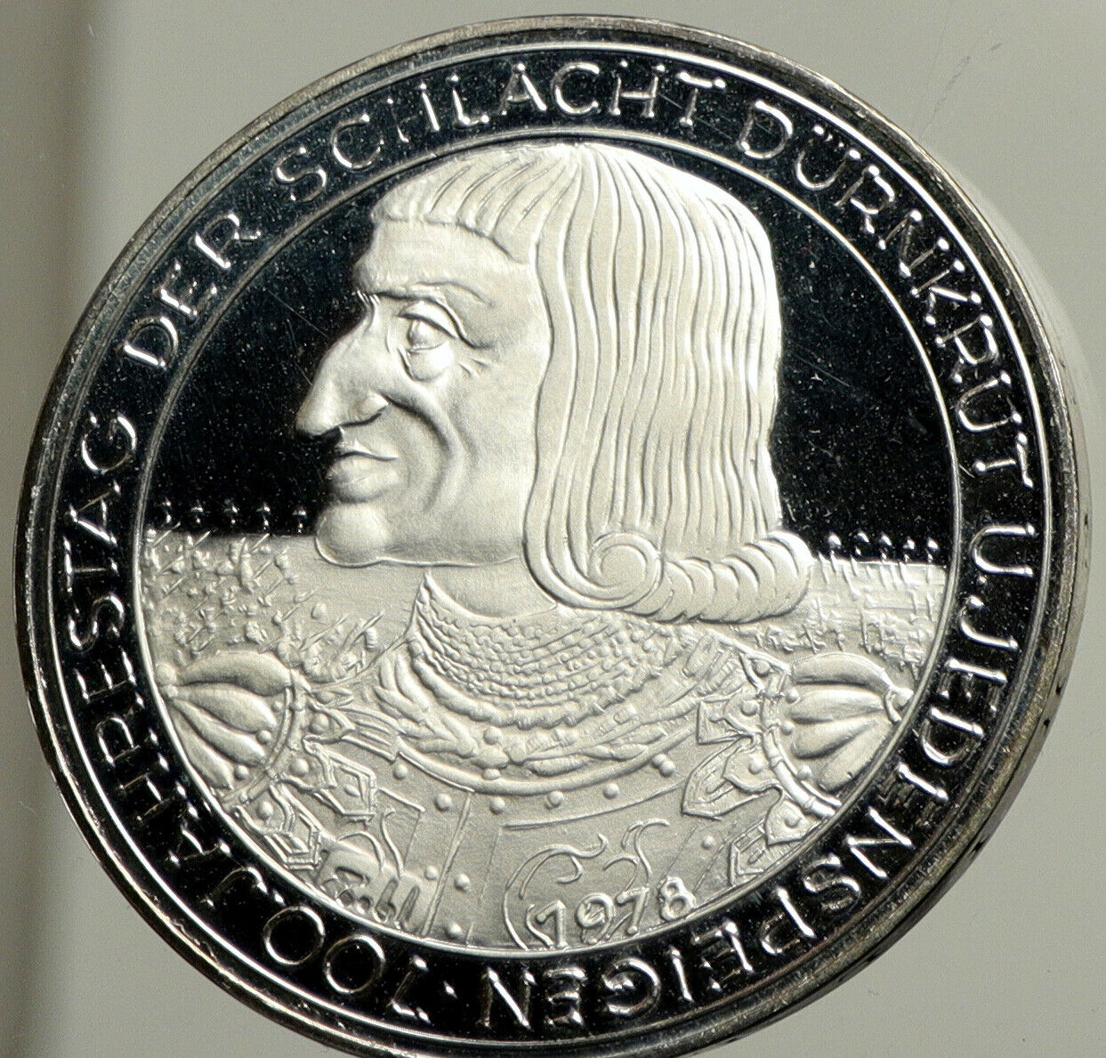 1978 AUSTRIA Schlacht von Durnkrut OLD Proof Silver 100 Schilling Coin i102491