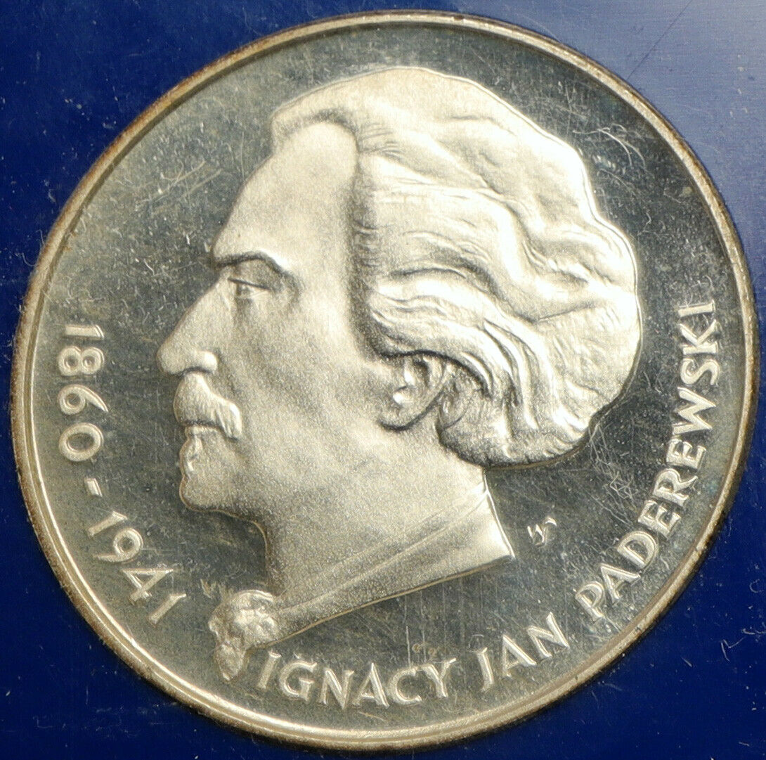 1979 POLAND PM Ignacy Jan Paderewski PIANO Proof Silver 100 Zlotych Coin i102533