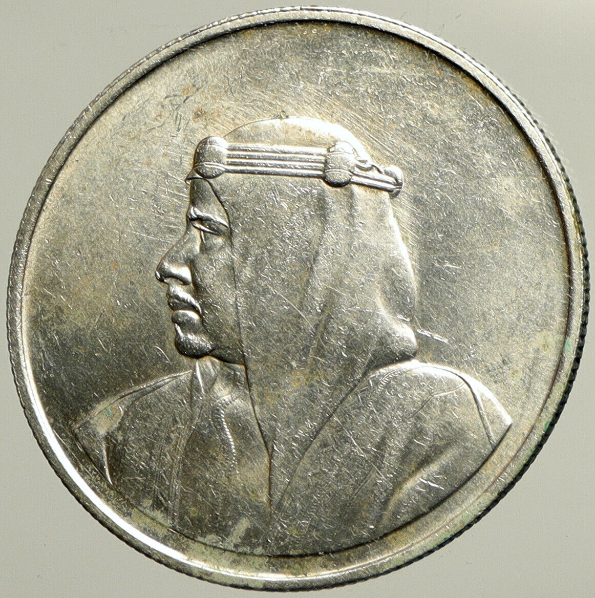 1968 BAHRAIN Isa Town Sheikh Salman Khalifa Genuine Silver 500 Fils Coin i102453