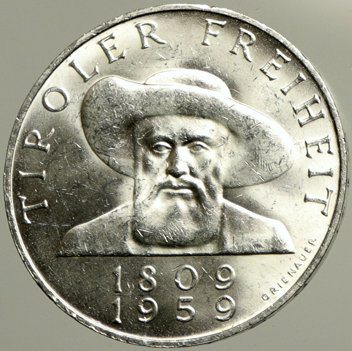 1959 AUSTRIA Tiroler Freiheit Liberation VINTAGE Silver 50 Shilling Coin i102463