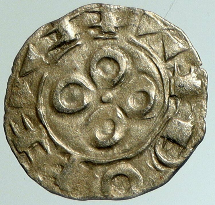 1100-1200 FRANCE Melgueil Maguelonne ANTIQUE Silver Denier Medieval Coin i102302