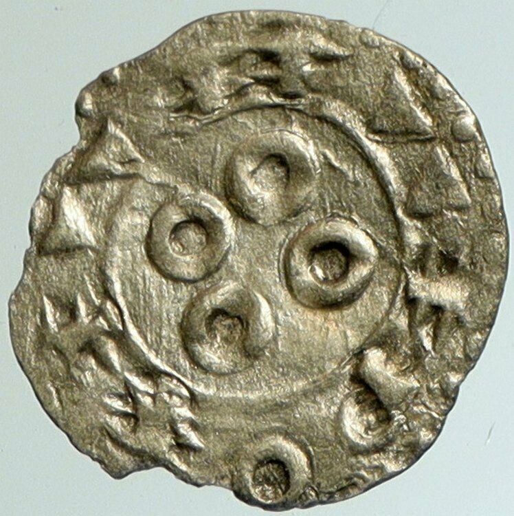 1100-1200 FRANCE Melgueil Maguelonne ANTIQUE Silver Denier Medieval Coin i102307