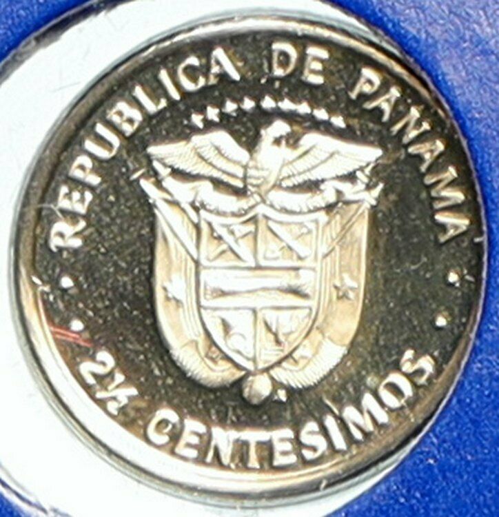 1976 PANAMA Victoriano Lorenzo OLD VINTAGE Proof 2 1/2 Centesimos Coin i102366