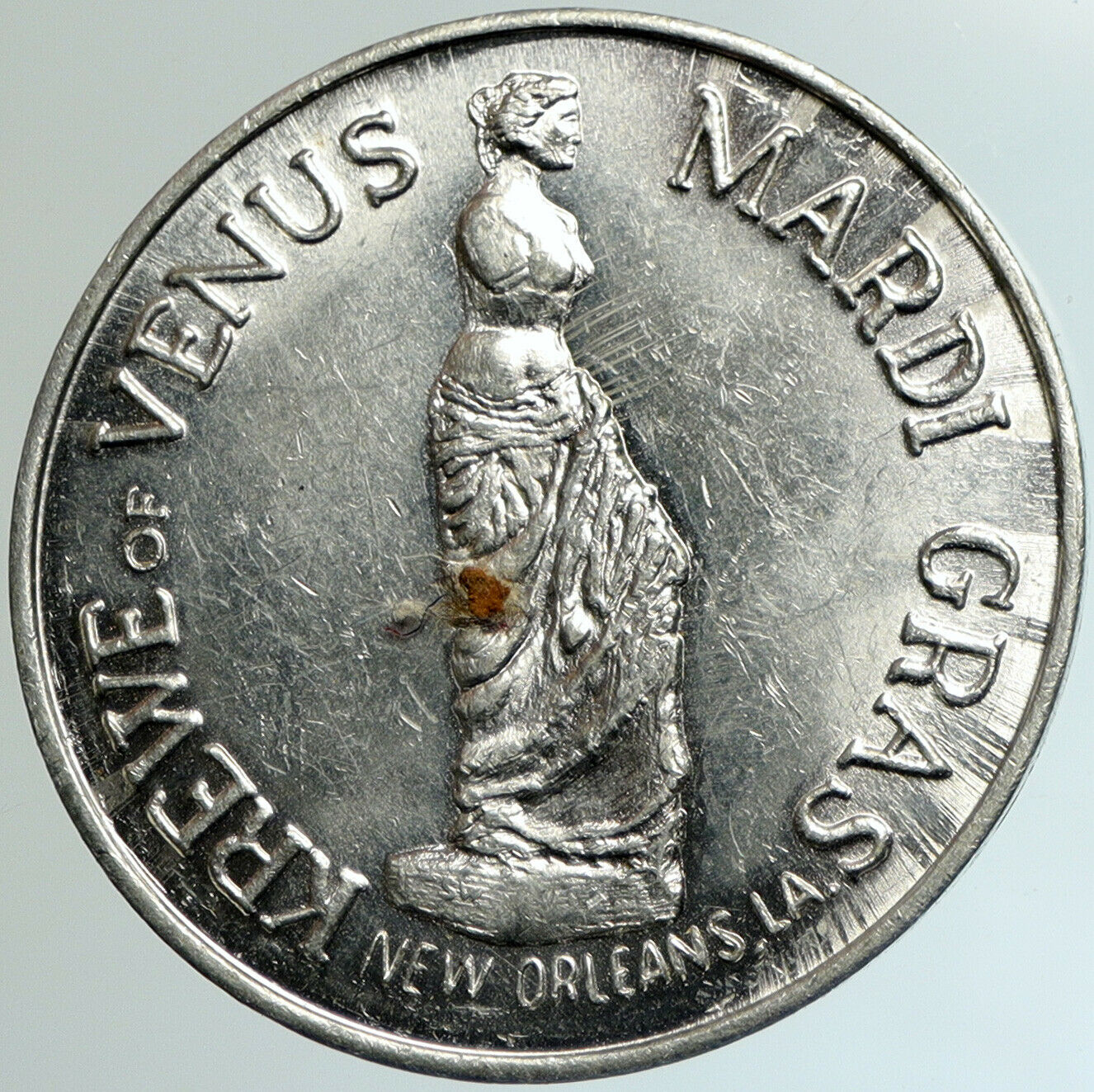 1970 USA US New Orleans Marie Antoinette VENUS MARDI GRAS Aluminum Medal i102172