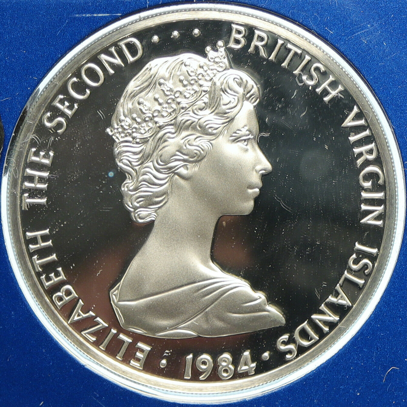 1984 British Virgin Islands UK Queen Elizabeth II BIRD Proof Silver Coin i102113