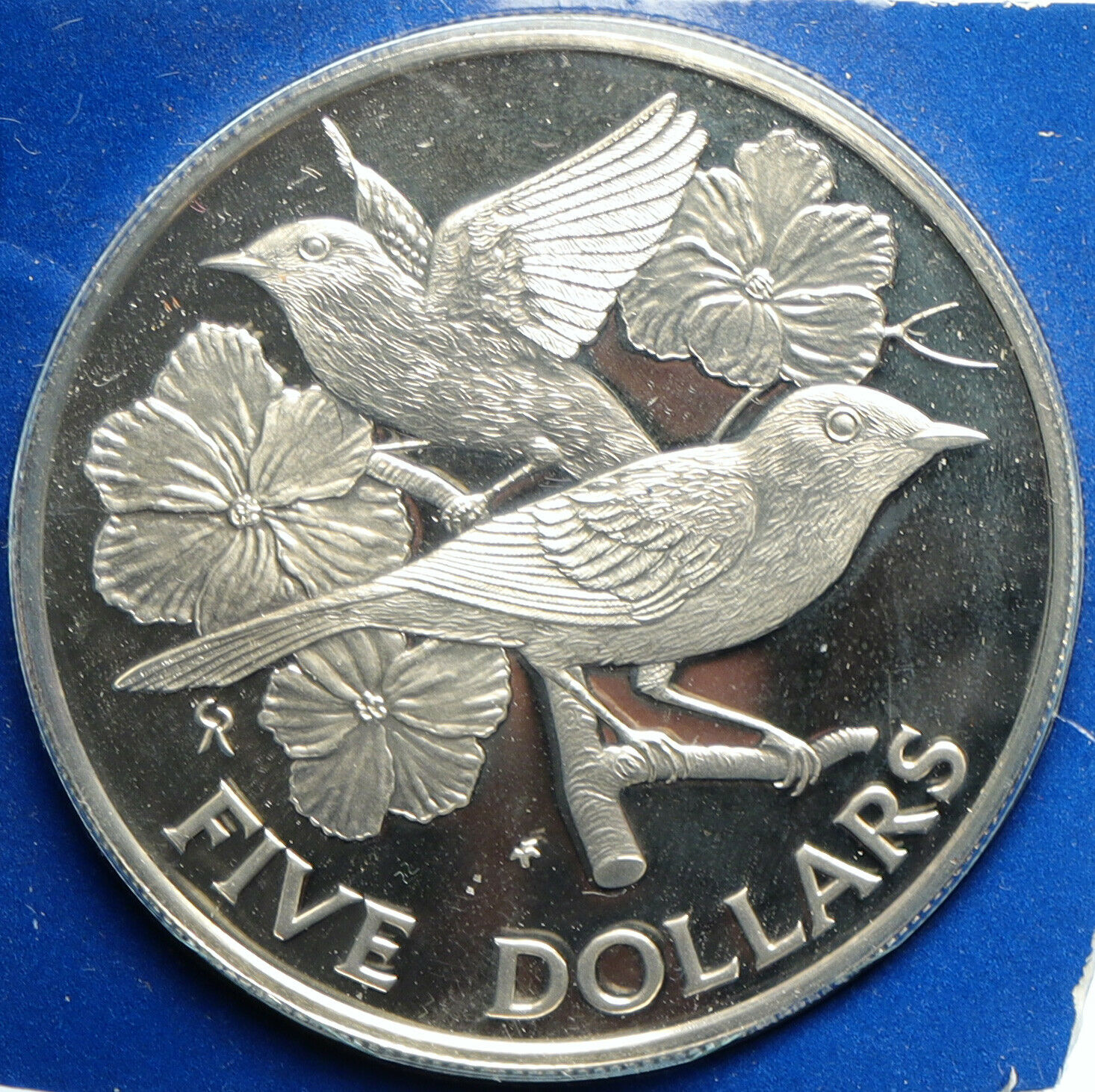 1984 British Virgin Islands UK Elizabeth II BIRDS Proof Silver $5 Coin i102112