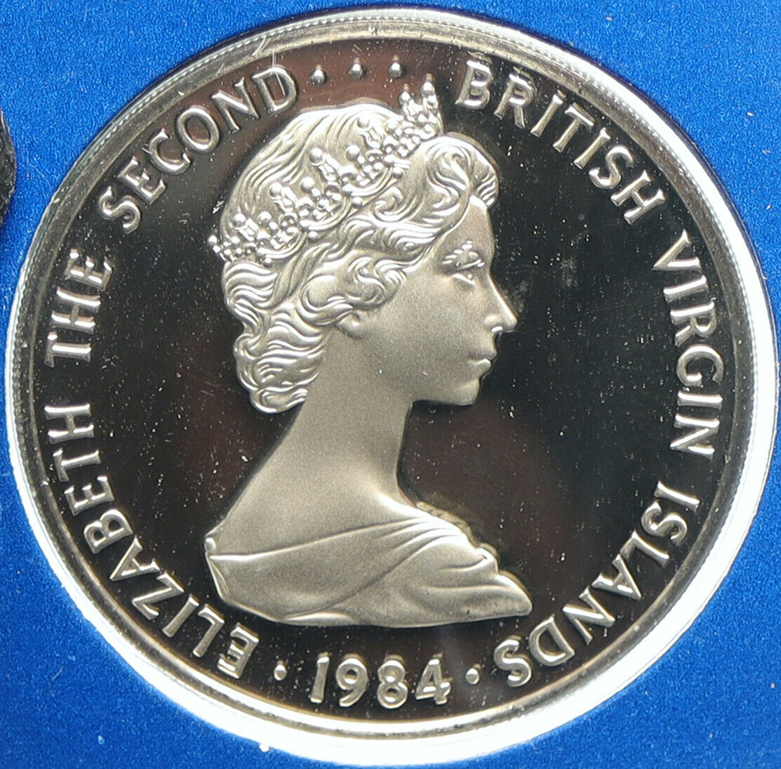 1984 British Virgin Islands UK Elizabeth II Pelican Proof 50 Cents Coin i102114