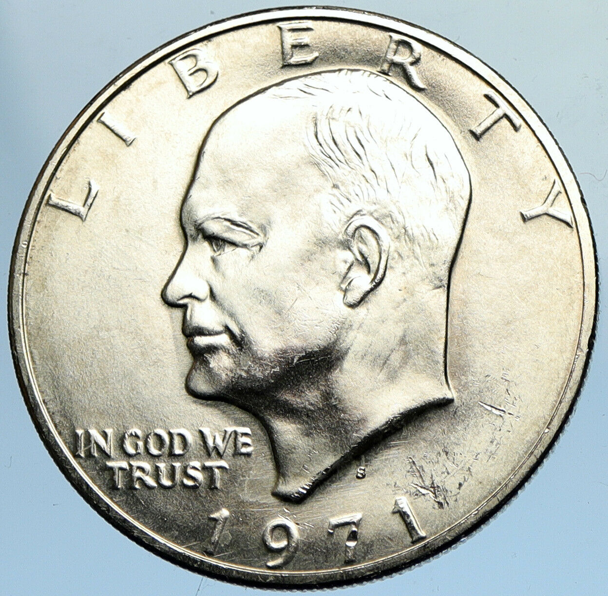 1971S USA US NASA Apollo 11 MOON President EISENHOWER Silver Dollar Coin i102118