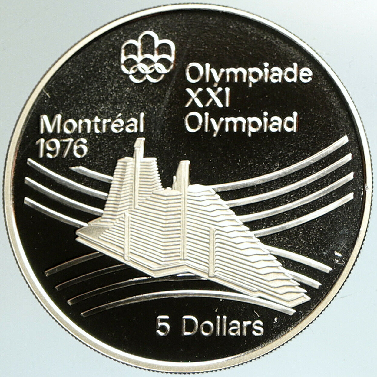 1976 CANADA Elizabeth II Olympics Montreal Village Proof Silver $5 Coin i102135