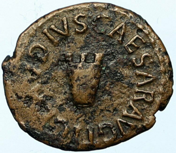 CLAUDIUS Authentic 42AD Rome Food MODIUS Original Ancient OLD Roman Coin i100487