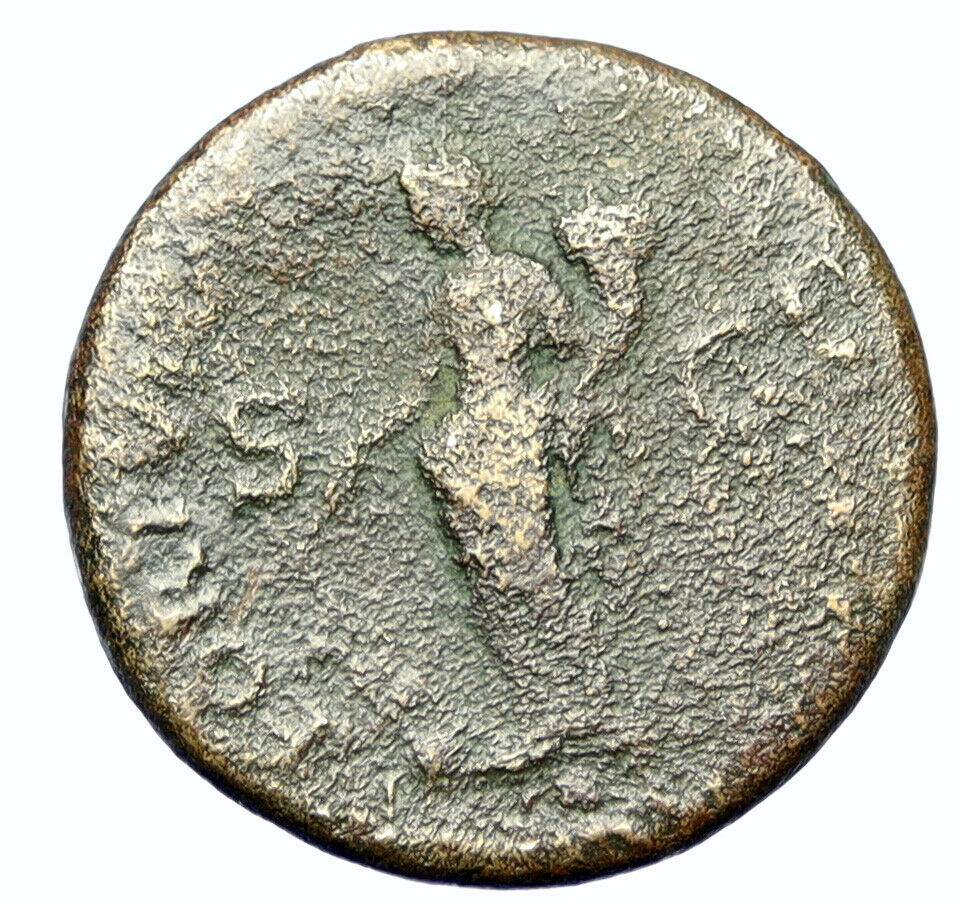 VESPASIAN Authentic Ancient 77AD OLD Lyons VINTAGE ANTIQUE Coin FORTUNA i100488