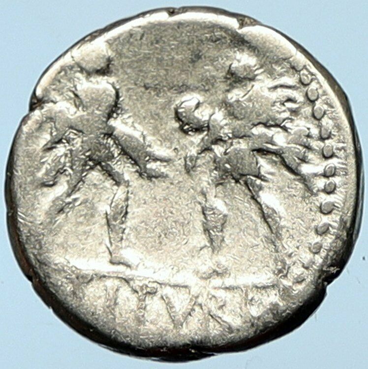 Roman Republic ROME King Tatius Abduct SABINE WOMEN 89BC Silver Coin i100430