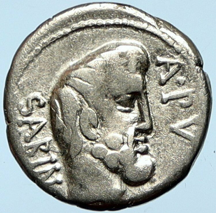 Roman Republic ROME King Tatius Abduct SABINE WOMEN 89BC Silver Coin i100430