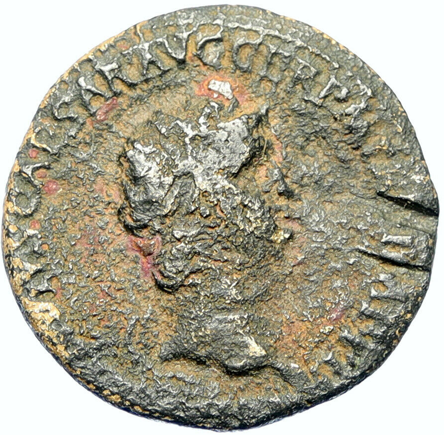 NERO Authentic Ancient 65AD Rome Genuine OLD Roman Coin SC SECURITAS i100499