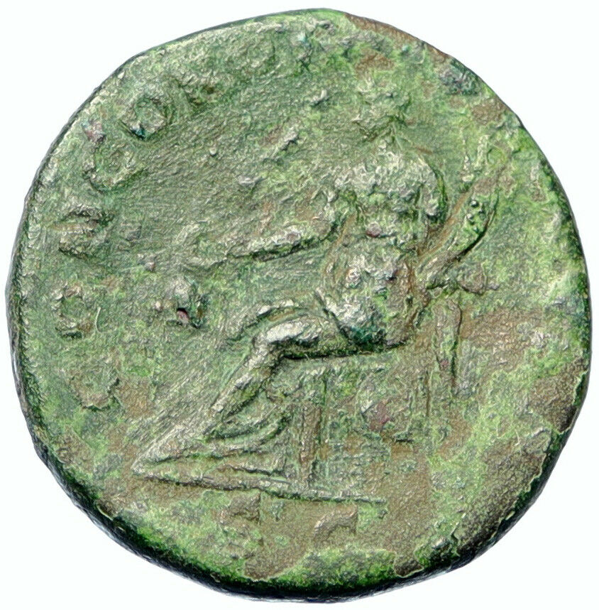 VESPASIAN Authentic Ancient ANTIQUE Roman DUPONDIUS Coin CONCORDIA i100495