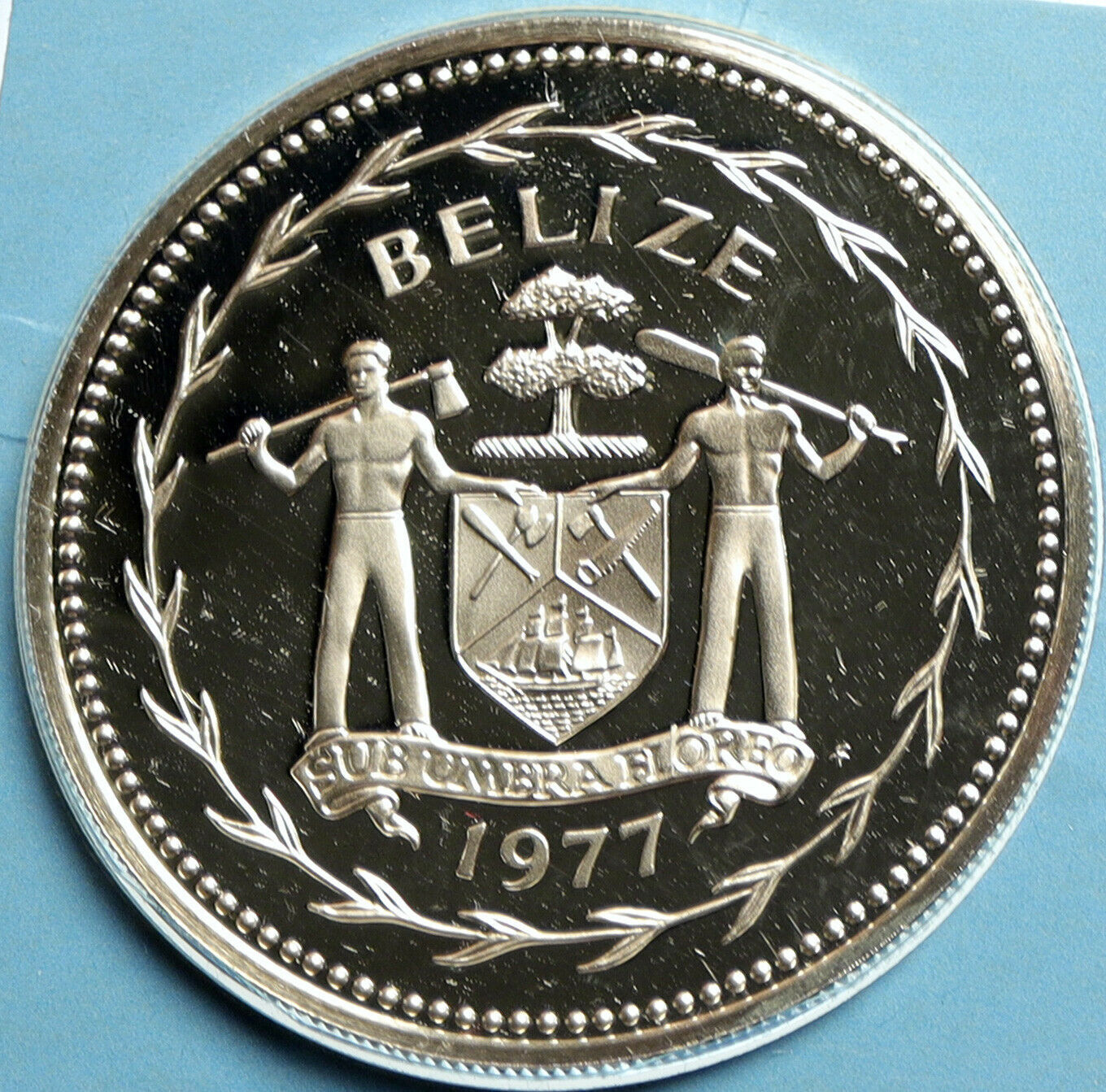 1976 BELIZE Avifauna Great Curassow BIRD VINTAGE Proof Silver $10 Coin i103196