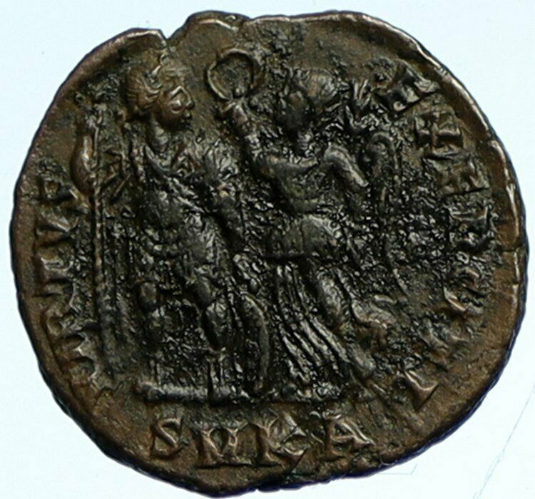 HONORIUS crowned by Victory 395AD Cyzicus Authentic Ancient Roman Coin i102009