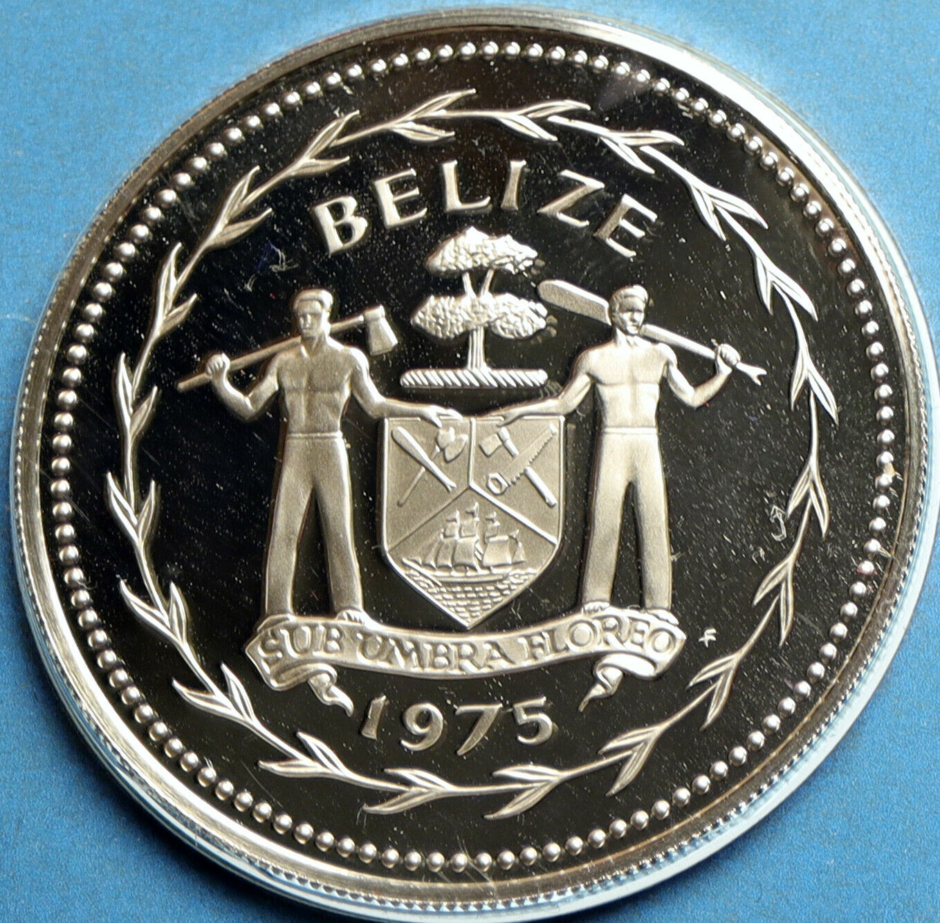 1975 BELIZE Avifauna Great Curassow BIRD VINTAGE Proof Silver $10 Coin i103197