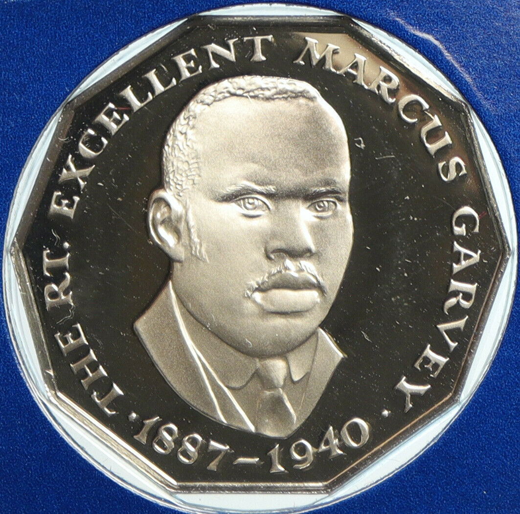 1976 JAMAICA Excellent Marcus Garvey OLD VINTAGE Proof 50 Cents Coin i103180