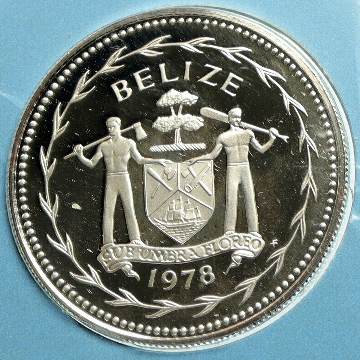 1978 BELIZE Avifauna Scarlet Macaw BIRD Old VINTAGE Proof Silver $1 Coin i103202