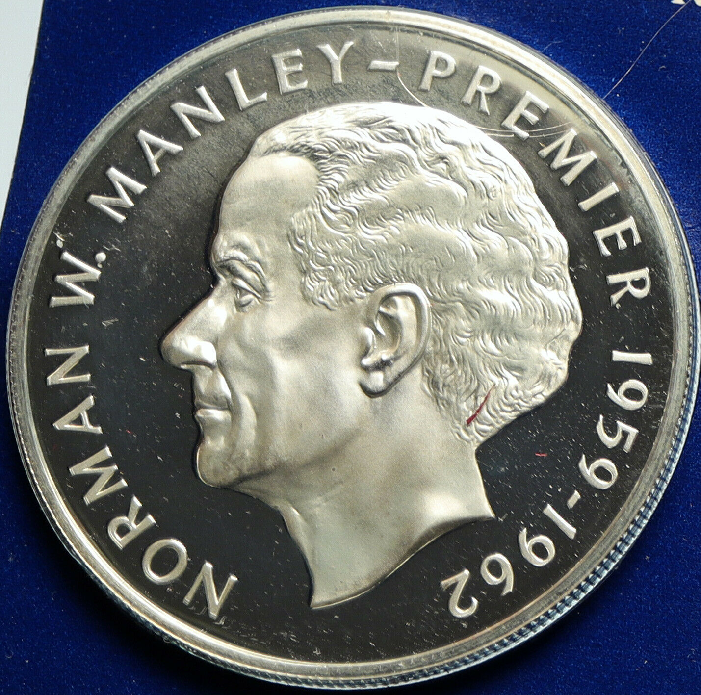 1977 JAMAICA Premier Norman W Manley OLD Vintage Proof Silver $5 Coin i103165