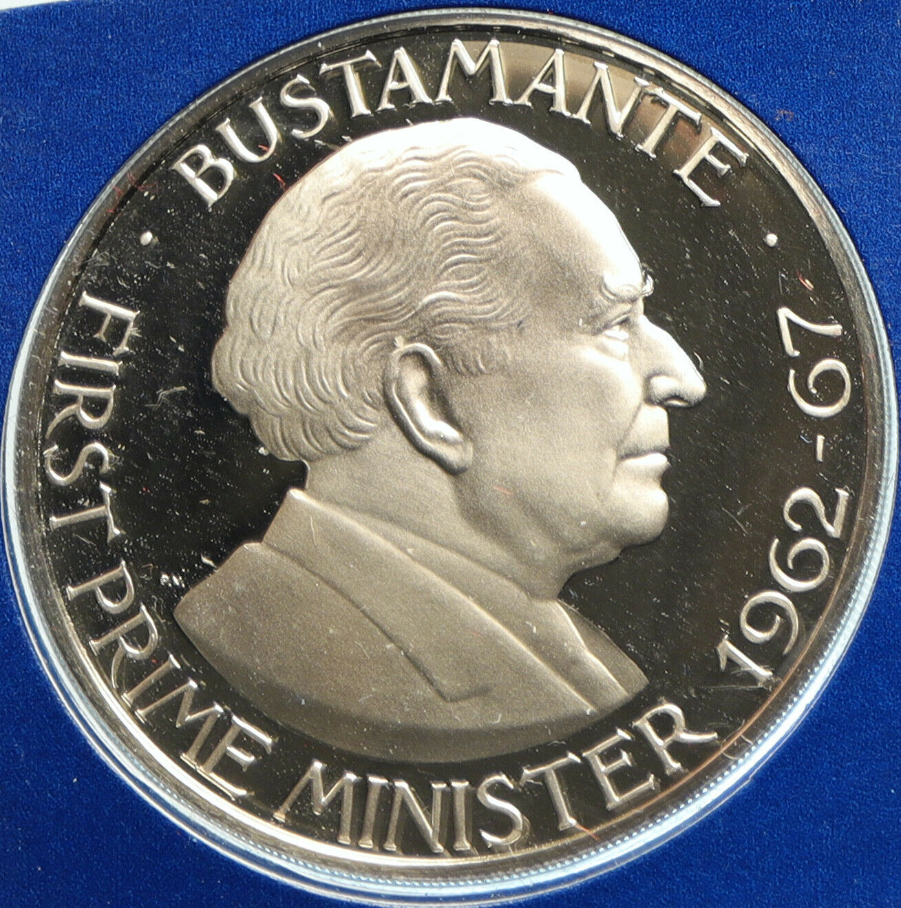 1976 JAMAICA First Prime Minister BUSTAMANTE Vintage Proof Dollar Coin i103173