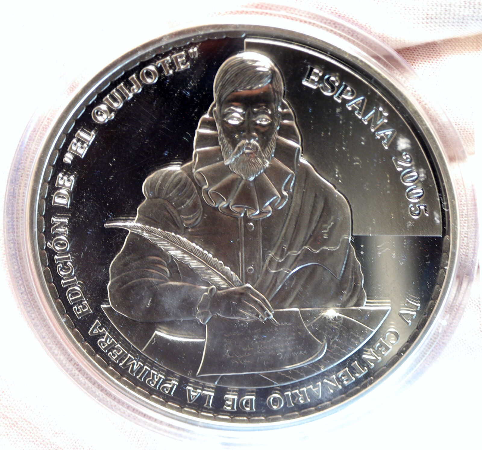 2005 SPAIN Don Quixote of La Mancha Cervantes Proof Silver 50 Euro Medal i103031