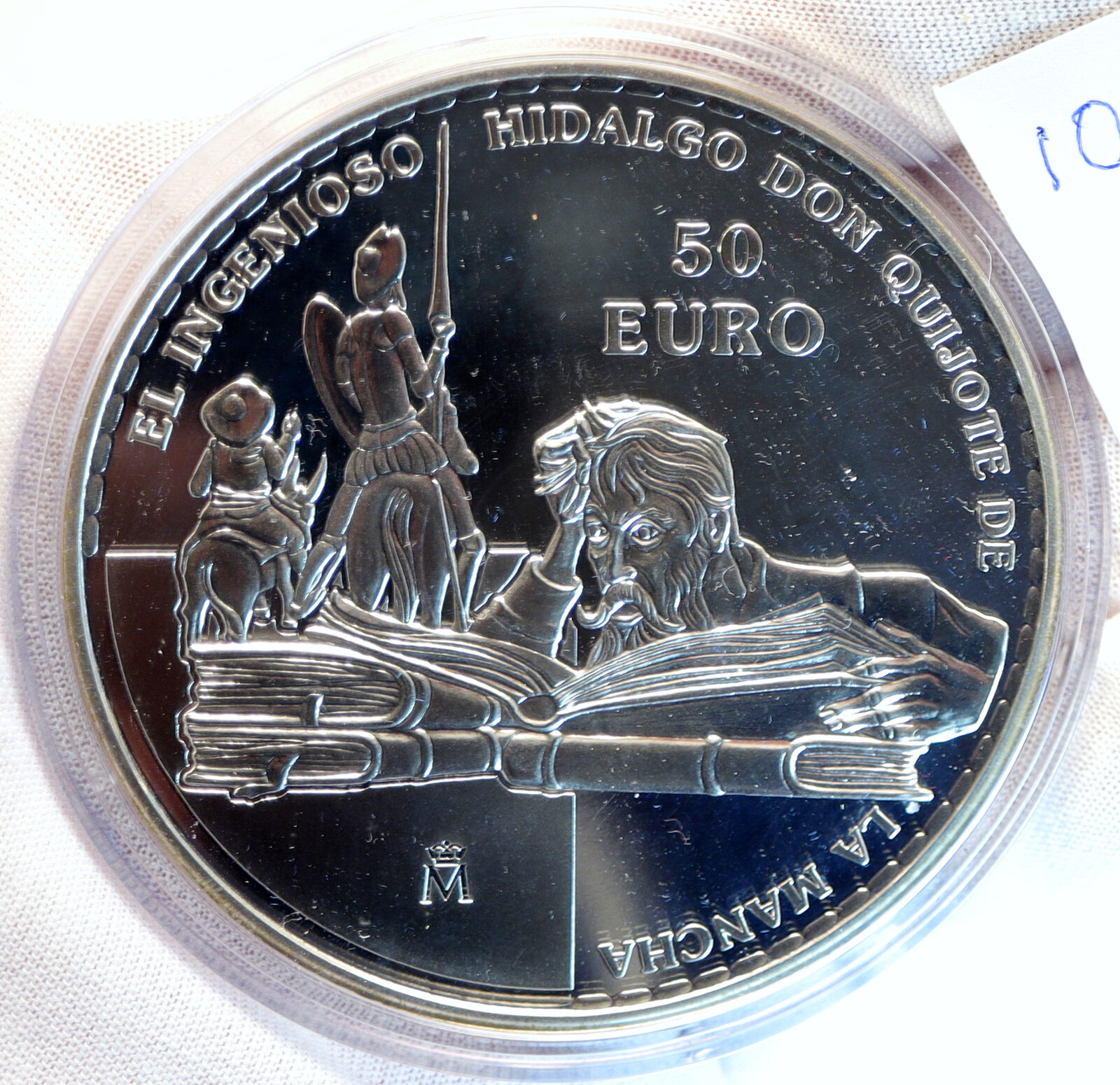 2005 SPAIN Don Quixote of La Mancha Cervantes Proof Silver 50 Euro Medal i103031