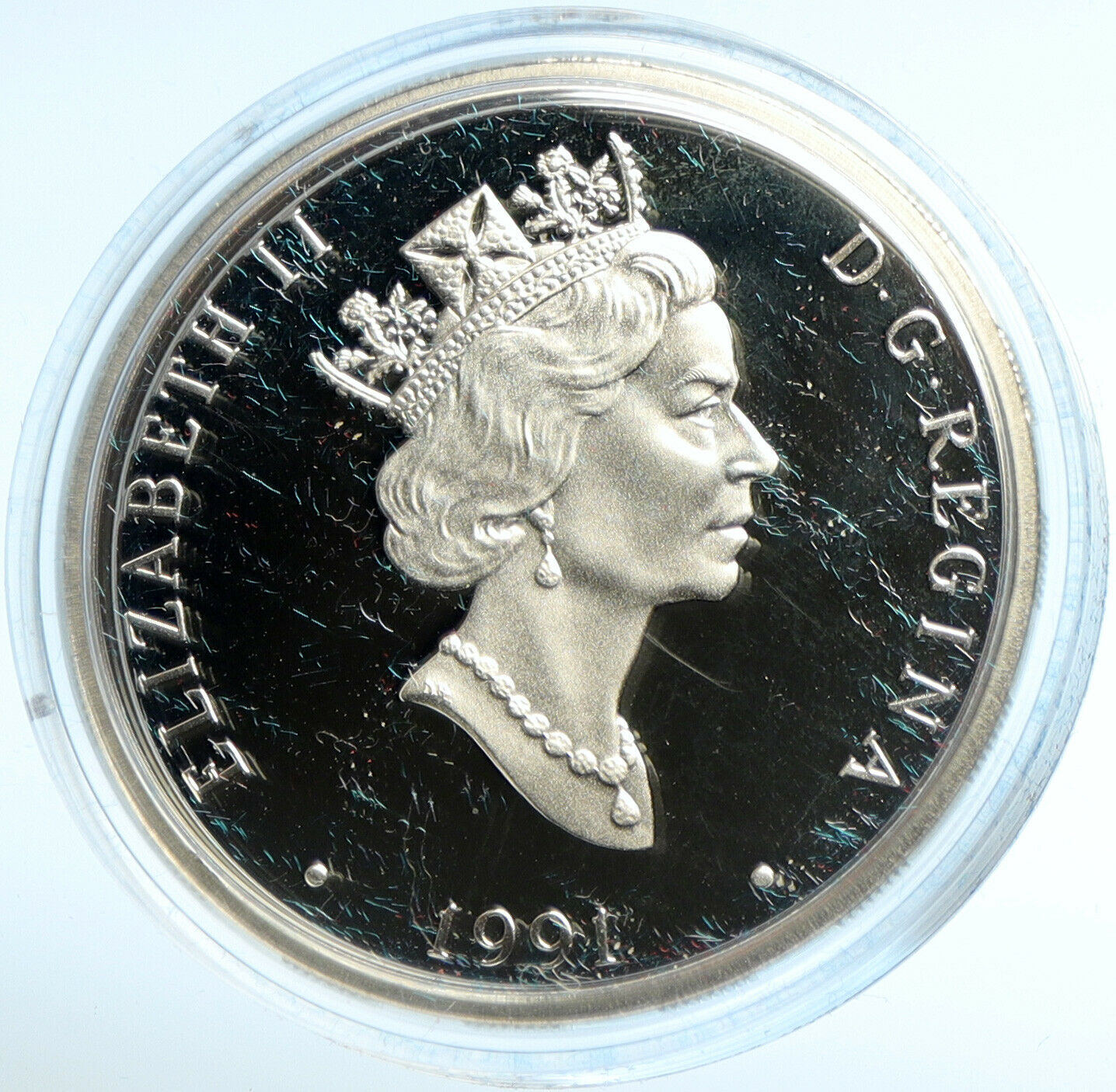 1991 CANADA Queen Elizabeth II DE HAVILAND BEAVER Proof Silver $20 Coin i103007