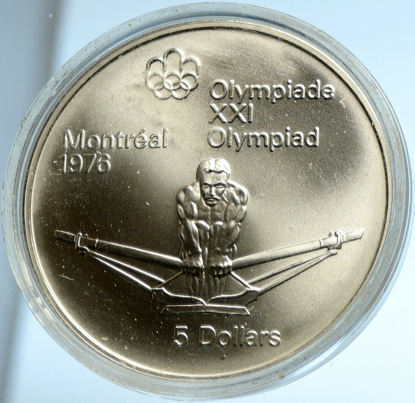 1974 CANADA Queen Elizabeth II Olympics Montreal ROWING BU Silver 5 Coin i103012