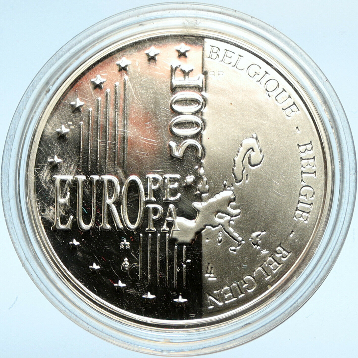 1999 BELGIUM Albert & Isabella EUROPE OLD Proof Silver 500 Francs Coin i103010