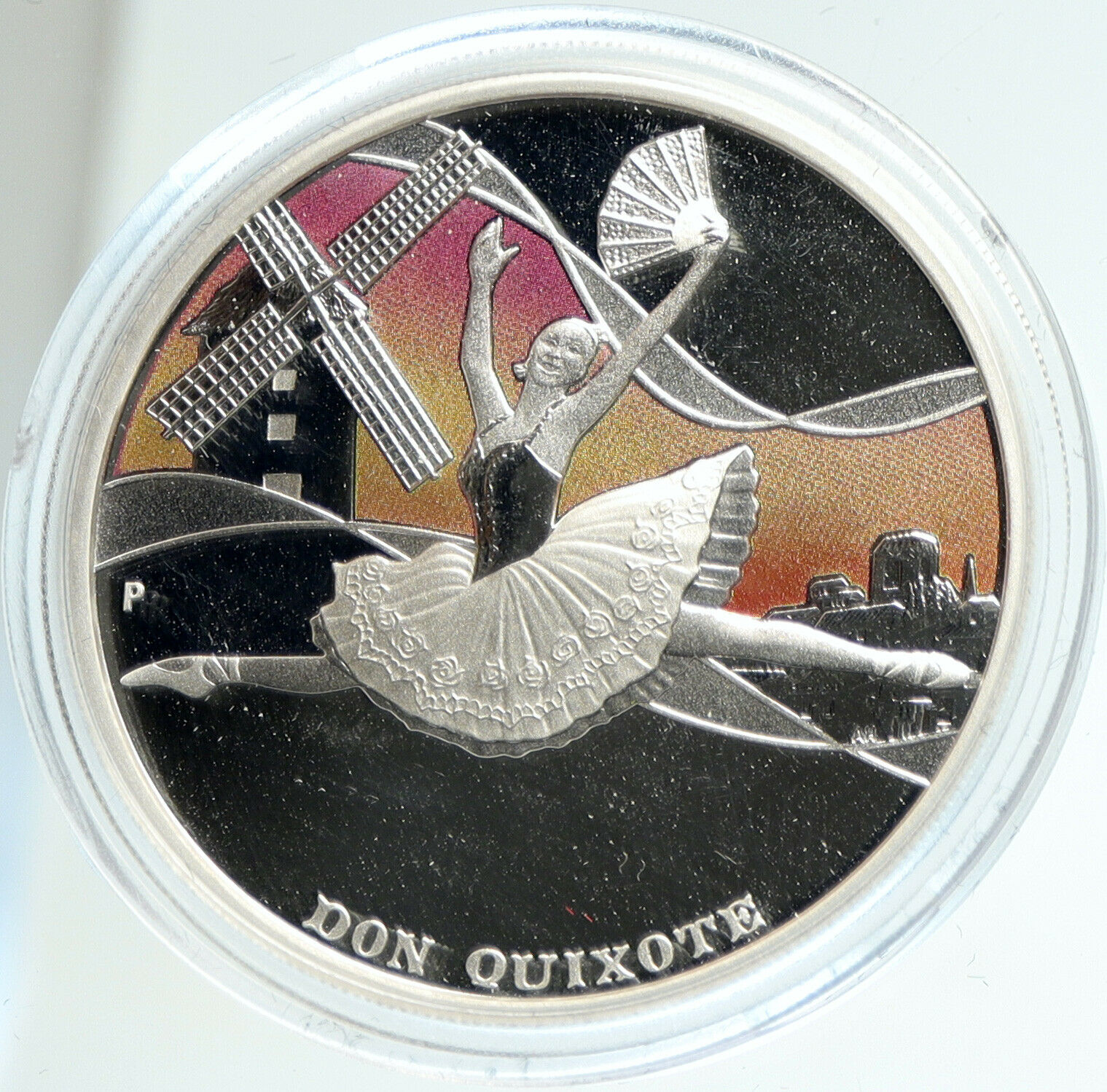 2010 TUVALU Ellice Islands Ballet Don Quixote Proof Silver Dollar Coin i103054