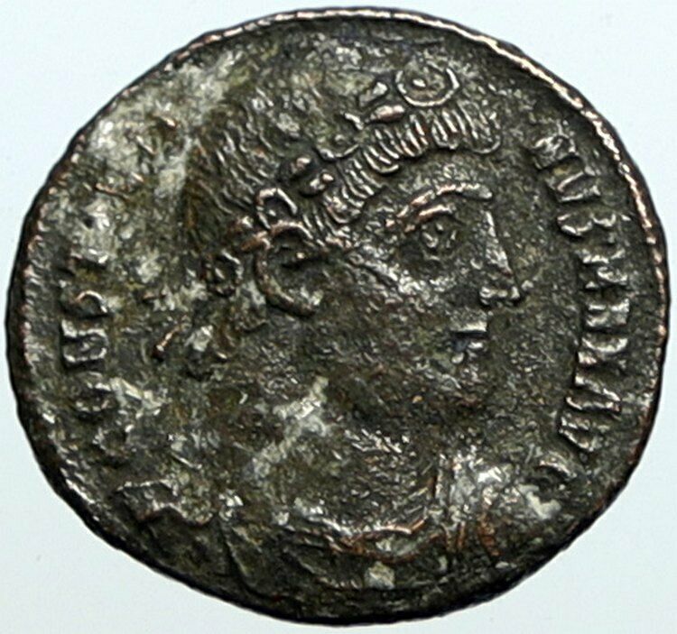 CONSTANTINE I the Great Authentic Ancient OLD Roman Coin SOLDIERS SPEARS i100162