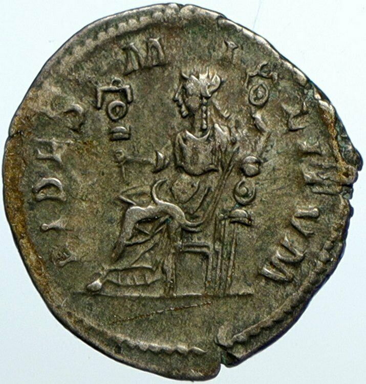 SEVERUS ALEXANDER Authentic Ancient 225AD OLD Silver Roman Coin w FIDES i102416