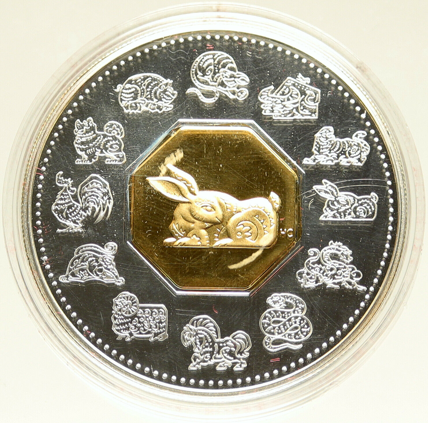 1999 CANADA Elizabeth II CHINESE ZODIAC RABBIT YR Proof Silver $15 Coin i104106