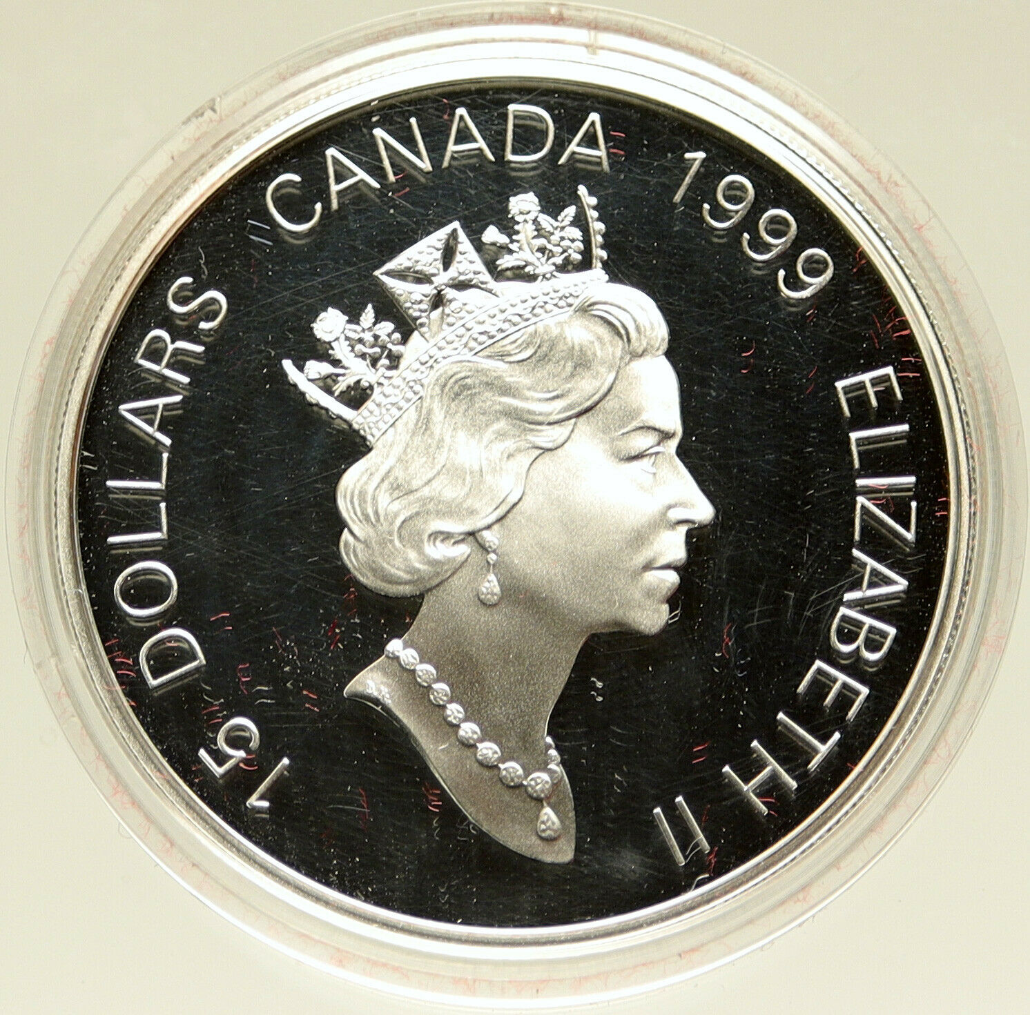 1999 CANADA Elizabeth II CHINESE ZODIAC RABBIT YR Proof Silver $15 Coin i104106