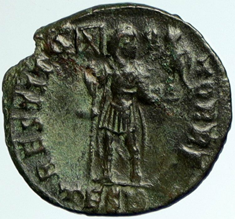 VALENTINIAN I w CHRISTIAN Chi-Rho 364AD Authentic Ancient Roman Coin i102374