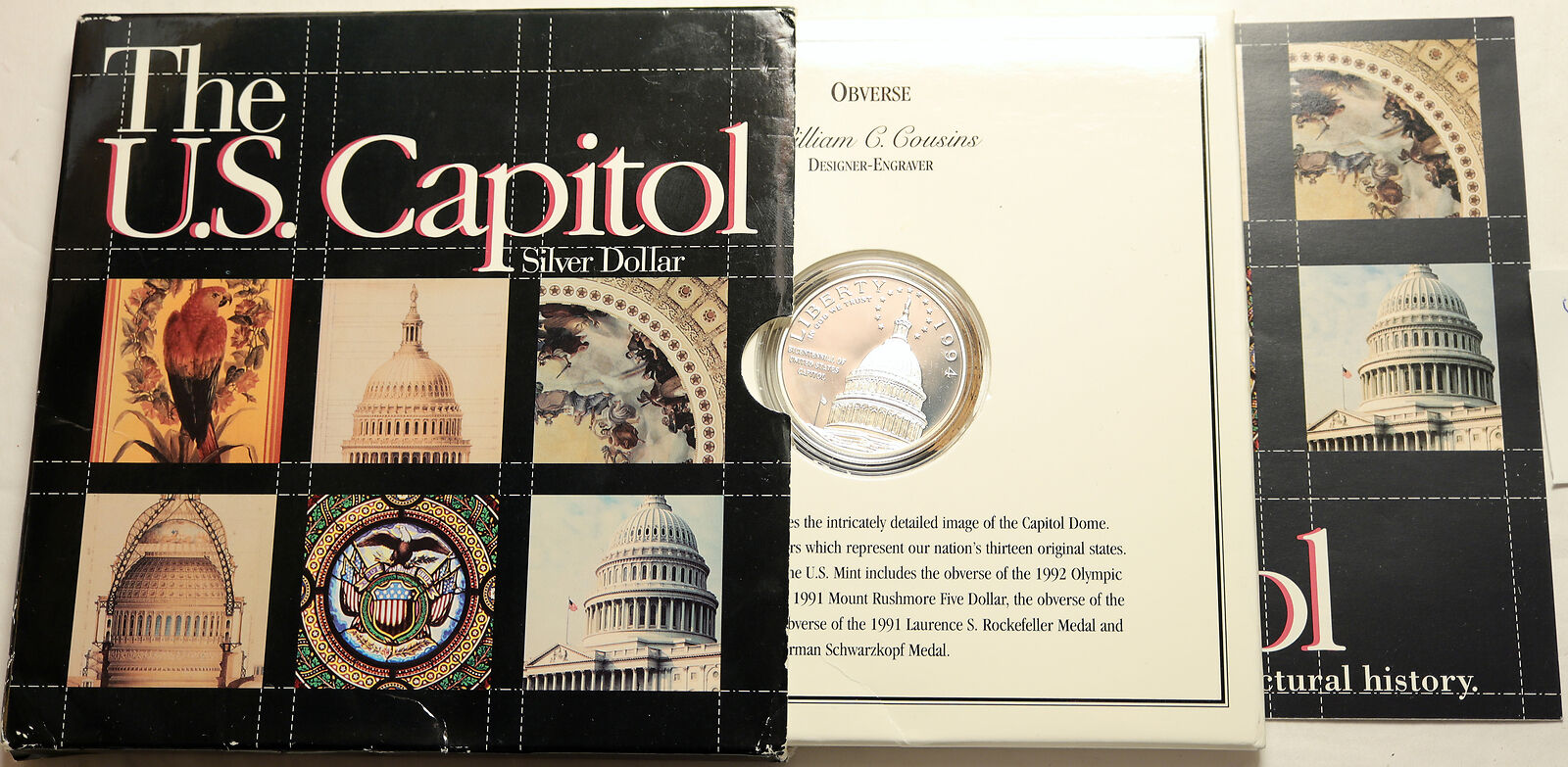 1994 S USA US Washington DC Capitol 200Year OLD Proof Silver Dollar Coin i104096