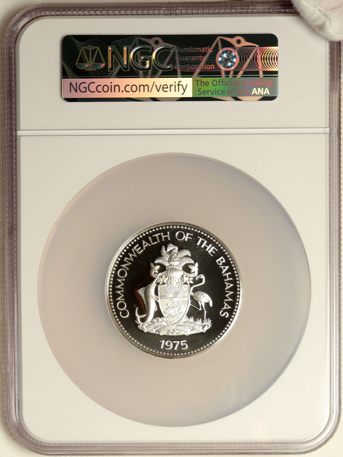 1975 The BAHAMAS Independence Flowers VINTAGE Proof Silver $10 Coin NGC i103892