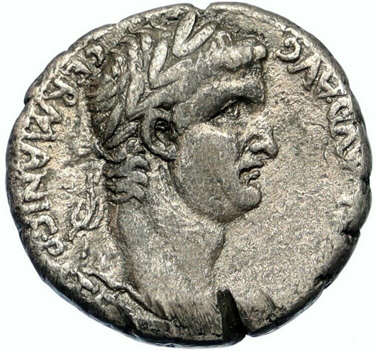 NERO & DIVUS CLAUDIUS Antioch on the Orontes ANCIENT Silver Roman Coin i100665